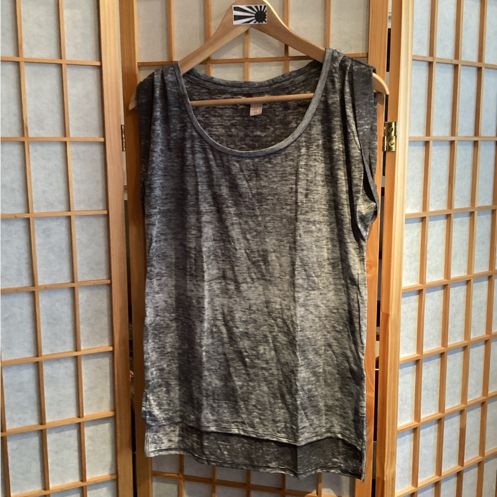 Vintage UO BDG USA Sleeveless Muscle Tee Charcoal Grey Burnout Wash Women's XS